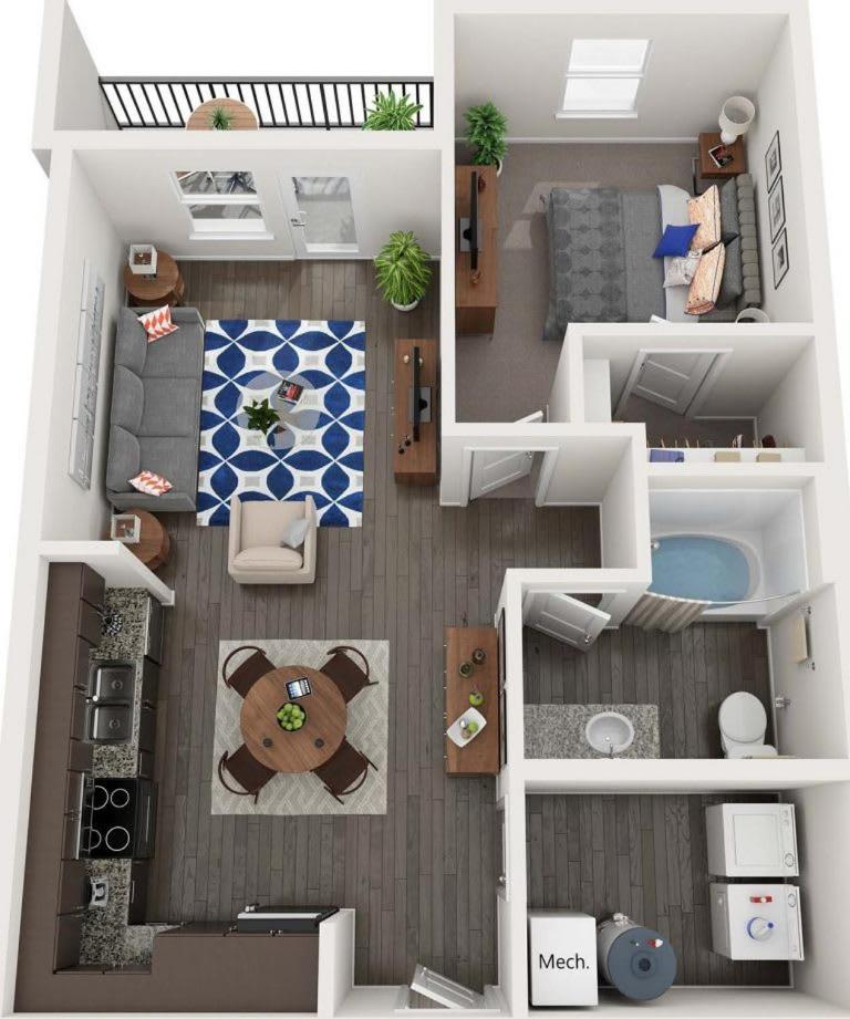 Luxe One Bedroom Apartment With Balcony Gainesville Dış mekan fotoğraf